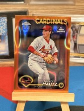 2024 Topps Pro Debut - Chrome Brycen Mautz #PDC-160 Orange Lava Refractor /25