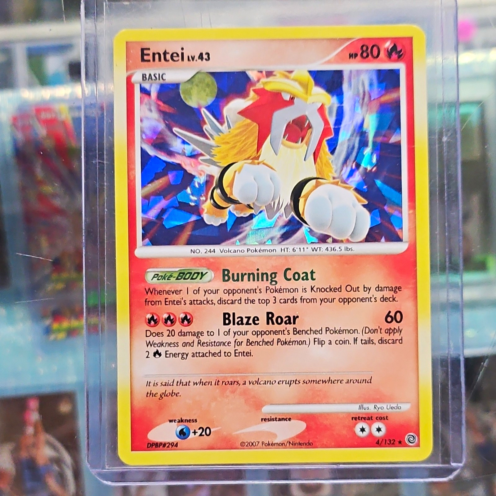 The Pokémon Company Pokémon TCG Entei 4/132 Secret Wonders Holo 2007