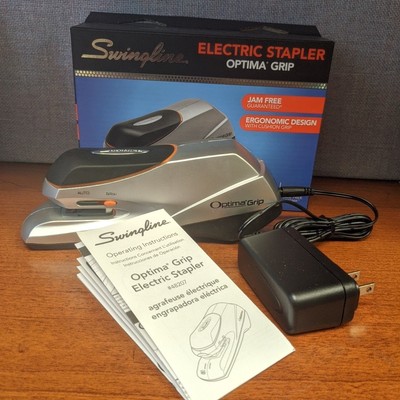 Swingline Electric Stapler Optima Grip -Dual Power w/ AC Adapter NEW Vintage