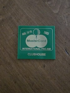 LPGA MASTERCARD International Pro-am Golf Tourney Clubhouse Badge New York 1985