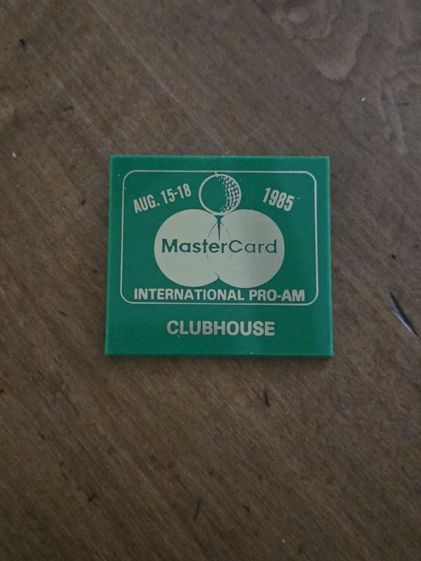 LPGA MASTERCARD International Pro-am Golf Tourney Clubhouse Badge New York 1985