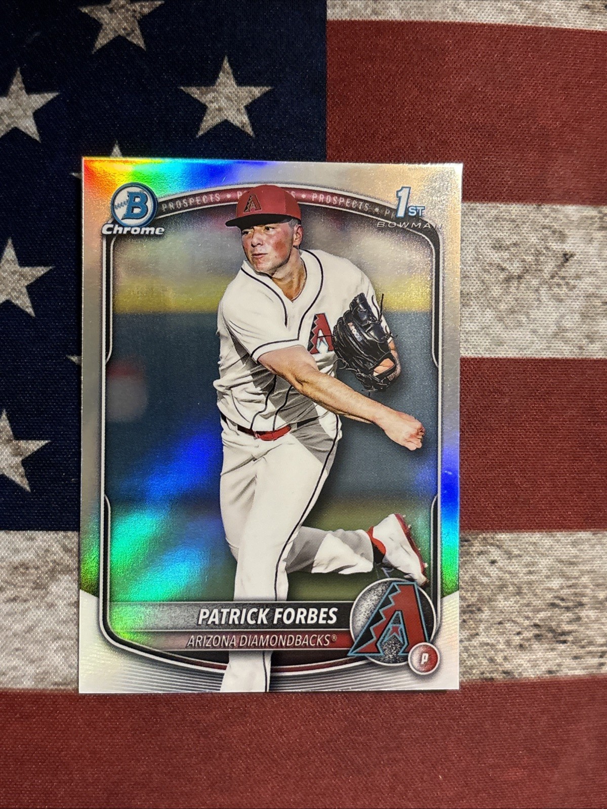 2025 Bowman Draft Patrick Forbes Chrome Refractor 1st #BDC-89 Diamondbacks