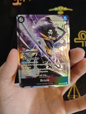 One Piece Tcg Brook Op06 Top Player Championship Prize Card Hard To Find