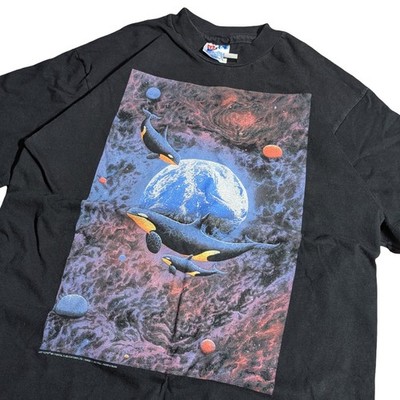  RARE 1992 Paul Andrew Bean Orca/Killer Whales Galaxy Hanes BEEFY Single Stitch