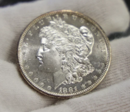 1881 S US Morgan Silver Dollar $1 Unc  Proof Like