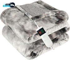 Electric Heated Blanket Throw 50''X60''Size Faux Fur Heating Blanket 10 Heating