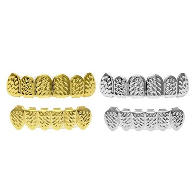 Hip Hop Zähne Top Bottom Zahn Grill Kupfer  Kupfer Grill Cap Schmuck für