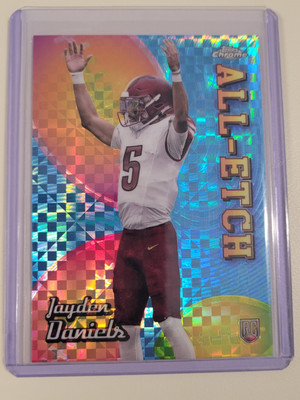 2024 Topps Chrome Jayden Daniels RC All-Etch X-Fractor  Washington Commanders