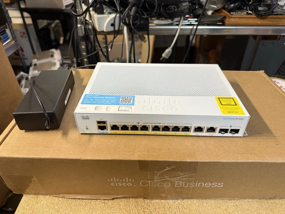 Cisco Business CBS350-8P-E-2G 8 Port Ethernet Switch mit Power & Rack Ears