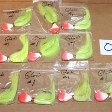 Lot of 10 1oz Butter Bean Jigs Bucktail Fishing Lure Grouper Dolphin Lot#O