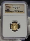 2013  US 1/10th Gold Eagle $5 NGC MS70 First Releases