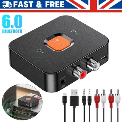 NFC Bluetooth 6.0 Receiver Wireless Audio HiFi Music Adapter 3.5mm Jack AUX RCA