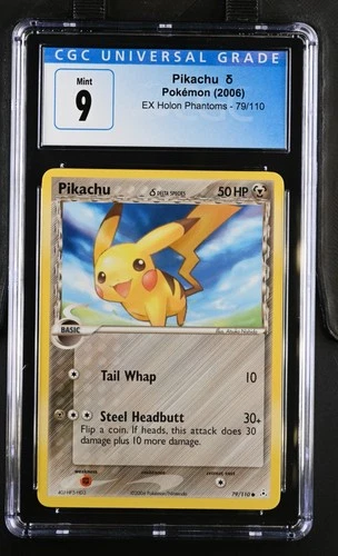 Pokémon 2006 Pikachu δ EX Holon Phantoms #79 CGC 9