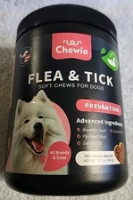 Chewia Dog Flea & Tick Prevention Treatment Chews 180ct Exp 06/2027