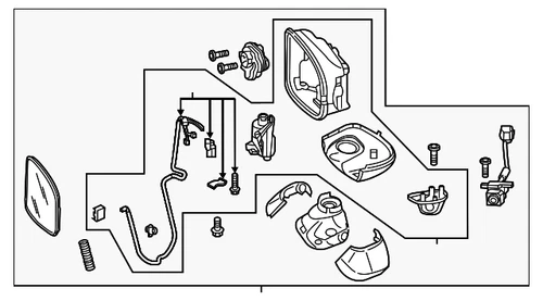 Genuine Honda Mirror Assembly 76258-TRV-A11