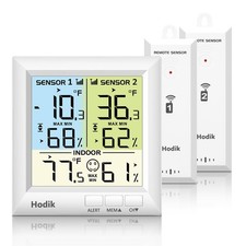 Wireless Fridge Freezer Thermometer with Alarm, 330FT Sensor Multicolored