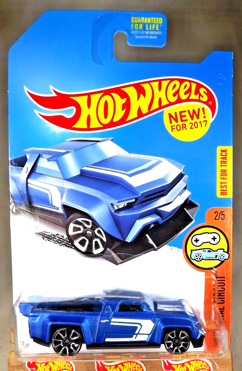 2017 Hot Wheels HW Digital Circuit 2/5 SOLID MUSCLE Blue w/Chrome Trap5 Spokes