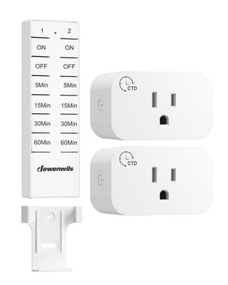 60-Minute Remote Timer Wireless Remote Control Outlet with Timer, Indoor Remote