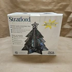 Vintage Stratford Tiffany Stained Glass Christmas Tree Light Lamp Star Ornament