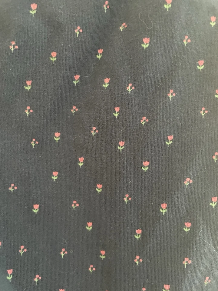 Gymboree Kids Girls Allover Floral Cotton Blend Full Length Leggings Navy M 7-8 - Image 4 of 4