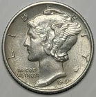 1940-S Silver Mercury Dime - Uncirculated / Ungraded - Full of Details