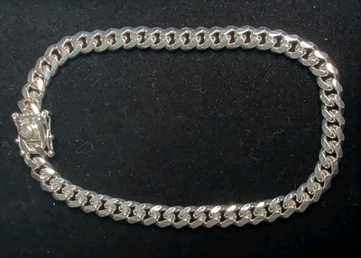 Echt Massiv 925 Sterlingsilber Miami Kubanisch Herren Jungen Kette Armband 8'' 5,5 mm
