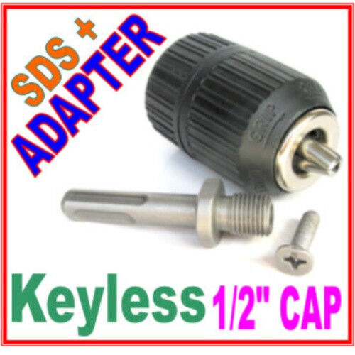 1 pc SDS plus Adapter and 1/2" CAP Drill Keyless Chuck S - Picture 1 of 7