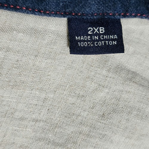 Tommy Bahama Relax "Nueva Camisa de Franela Marítima" Para Hombres Azul Manga Larga Algodón 2XB - Imagen 9 de 13
