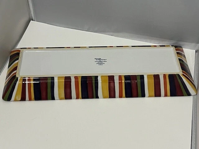 Pampered Chef Simple Additions Striped rectangular Serving Dish/Tray & stand - Image 4 of 4