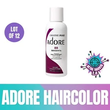 ADORE Semi Permanent Hair Color 4 oz, 12 pack (Magenta)