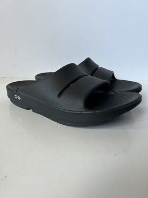 OOFOS OOahh Slide Sandals Mens 9 Womens 11 Black OOFOS OOahh Slide Sandals, Black, Men 9/Women 11, OOfoam  main image 3