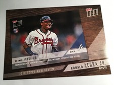 2019 Topps Now Review Set Jumbo 5x7 Ronald Acuna Jr. Braves TN10 /49