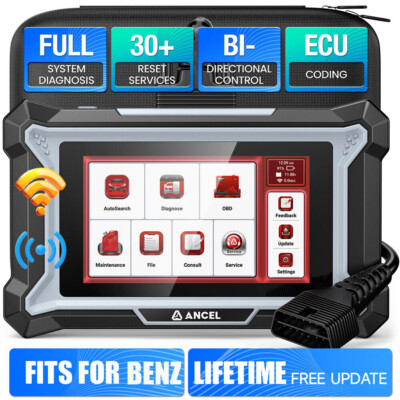 ANCEL DS160 For Benz Full System Bidirectional Scanner ECU Coding DPF SAS Inject