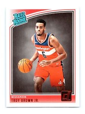 2018-19 Donruss Basketball #192 Troy Brown Jr. Rated Rookie Washington Wizards