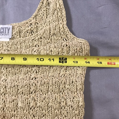 City DKNY Top Womens Extra Small Beige Knit Tank - Picture 9 of 10