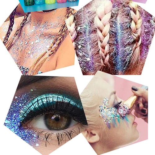 30ml Sparkling Sequins Eyeshadow Glitter Face Body Cosmetic R6O3 - Picture 12 of 12