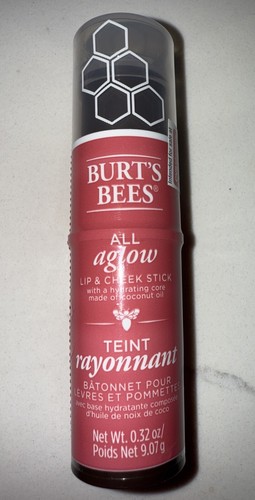 Burt's Bees 100 % naturel All Aglow Lip & Cheek Stick 1252 Blush Bay 0,32 oz scellé