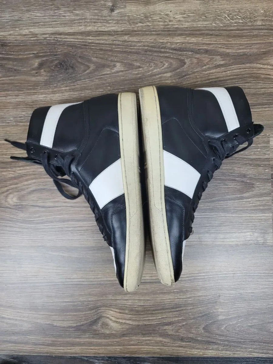 YSL Saint Laurent Paris Hi Top Leather Sneakers SL10H Shoes Size
