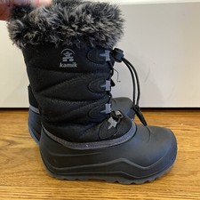 Kamik Snowgypsy Boots Black Faux Fur Lined Waterproof Winter Size 11