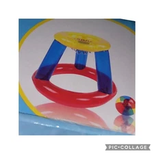 2pc Floating 28.5” Basketball Hoop & Ball Set -Tons of Water Fun NIB🆓📦