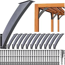 4 Pack Heavy Duty 2''X4'' (Actual: 1.5''X3.2'') Integrated Arc 45° Angle Support