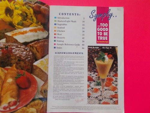 SYMPLY TOO GOOD TO BE TRUE 1 by ANNETTE SYM - DIET RECIPES GUIDE - LIKE NEW - Picture 2 of 3