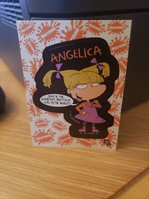 1993 Topps Nicktoons Stickers #10  ANGELICA ~ RUGRATS 