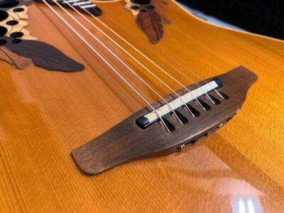Electric Acoustic Guitar Ovation 1768-4 Elite 1989 Natural
