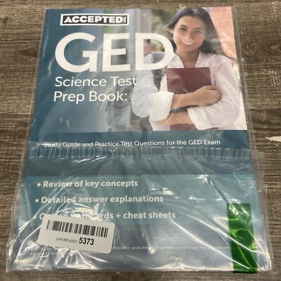GED Science Test Prep Book: Study Guide and Practice Test Questions-BRAND NEW