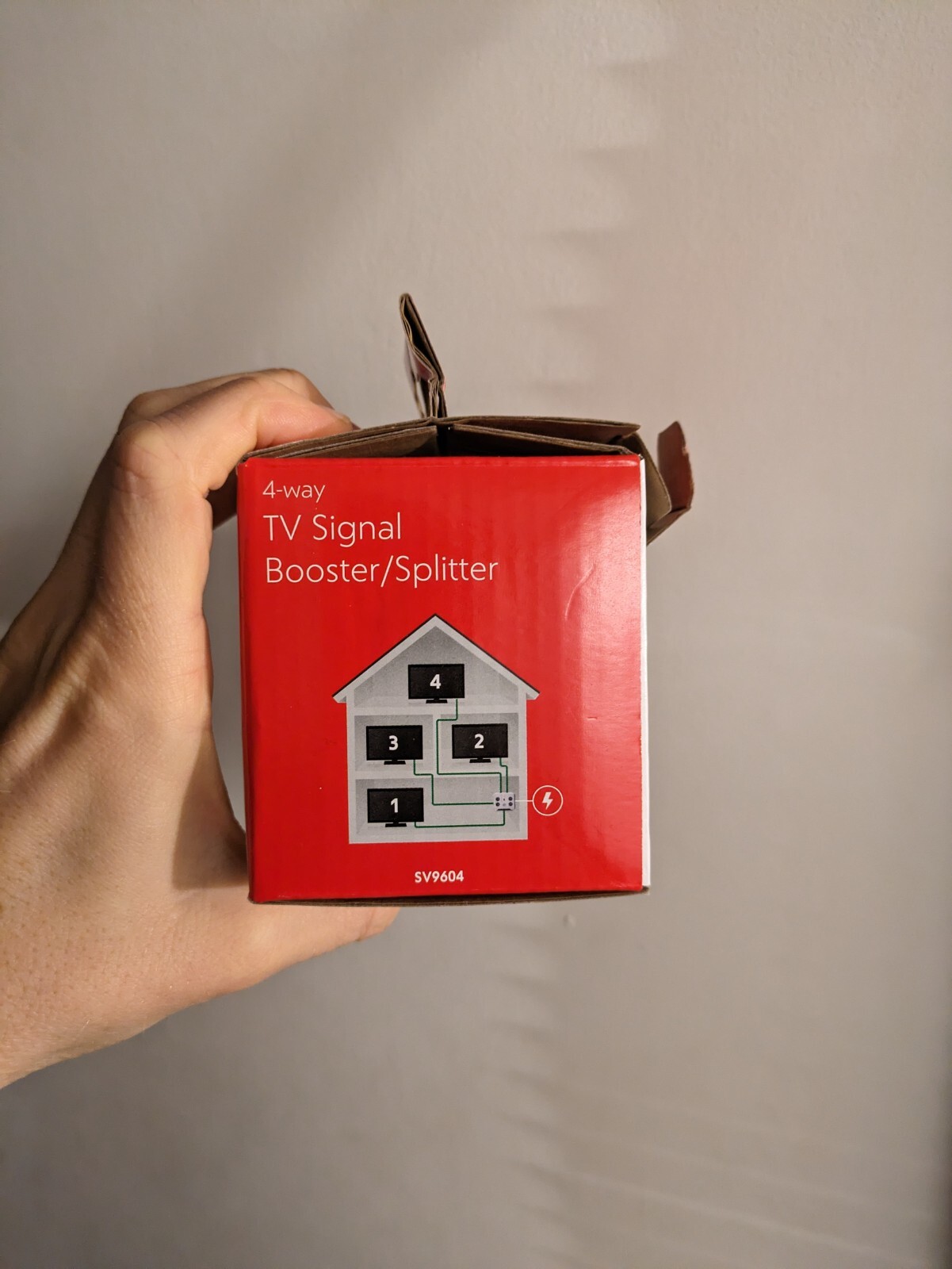 One for All 4 Way TV Signal Booster Splitter 8716184054617 eBay