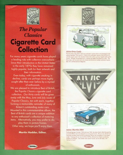 #D399. BRITISH CLASSIC CARS CIGARETTE CARDS IN BOOK, INCOMPLETE 10/30 - Bild 2 von 4