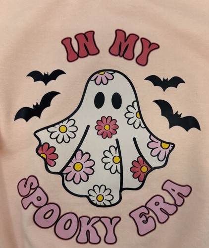 In My Spooky Era One Piece Outfit Baby Girl 6-12 Month Pink Ghost Halloween - Picture 6 of 7