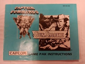 NES-Captain Commando Gun Smoke (Nintendo) MANUAL ONLY+PROTECTIVE BAG