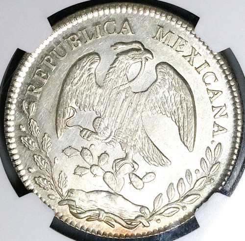 1875-Oa NGC MS 63 Mexico 8 Reales Oaxaca Mint State Silver Coin (24072601C) - Picture 4 of 7